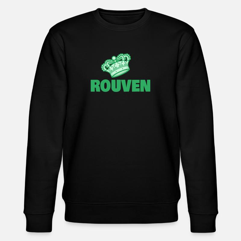 Rouven als Vorname - Stanley/Stella Unisex Bio-Sweatshirt CHANGER  - Schwarz