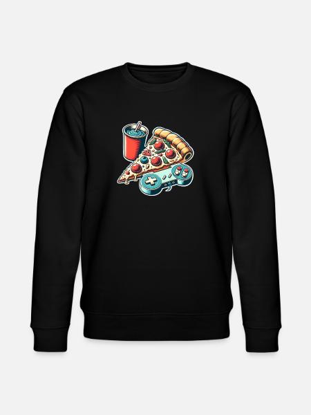 Pizza Gaming Gamer - Stanley/Stella CHANGER Unisex Organic Sweatshirt - black