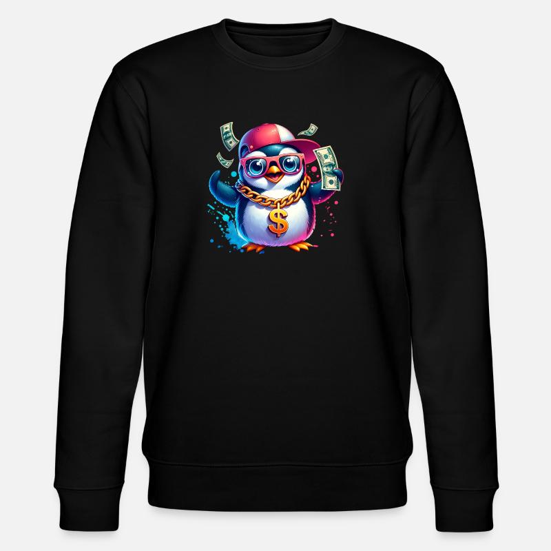 Pinguin - Stanley/Stella Unisex Bio-Sweatshirt CHANGER  - Schwarz