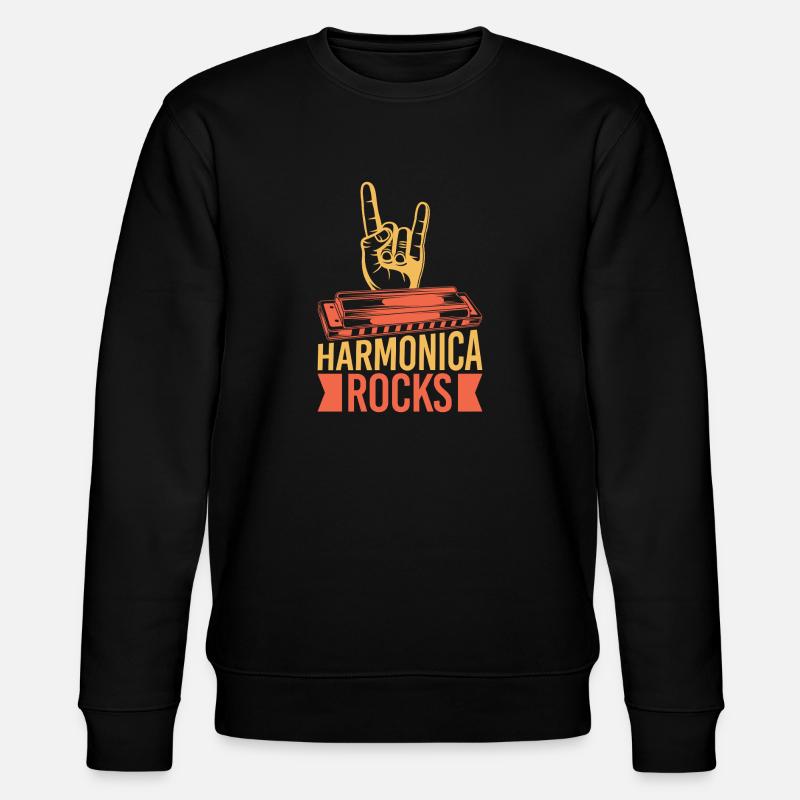 Drôle d’harmoniciste Rocks Harmonica - Sweat bio CHANGER Stanley/Stella Unisexe - noir