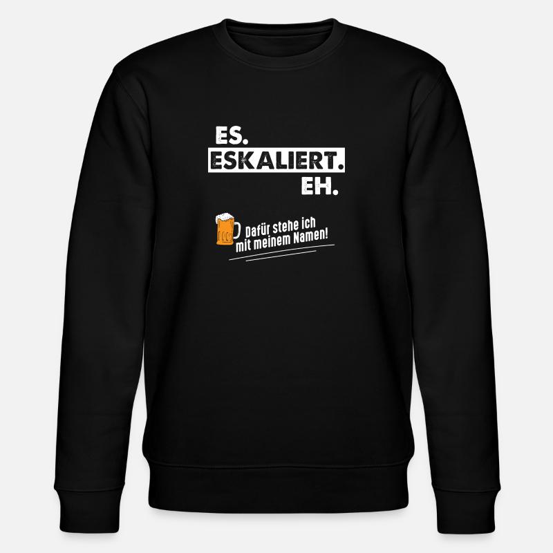It's escalating anyway - Stanley/Stella CHANGER Unisex Organic Sweatshirt - black