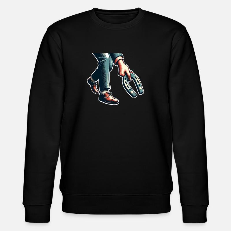 Hufeisenwerfen Horseshoe Pitching - Stanley/Stella Unisex Bio-Sweatshirt CHANGER  - Schwarz