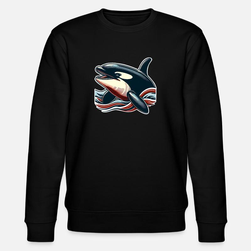 Orca Schwertwal - Stanley/Stella Unisex Bio-Sweatshirt CHANGER  - Schwarz