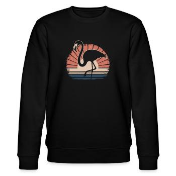 Flamingo - Stanley/Stella Unisex Bio-Sweatshirt CHANGER  - Schwarz - Vorne - Nik (191cm) & Marisol (170cm)