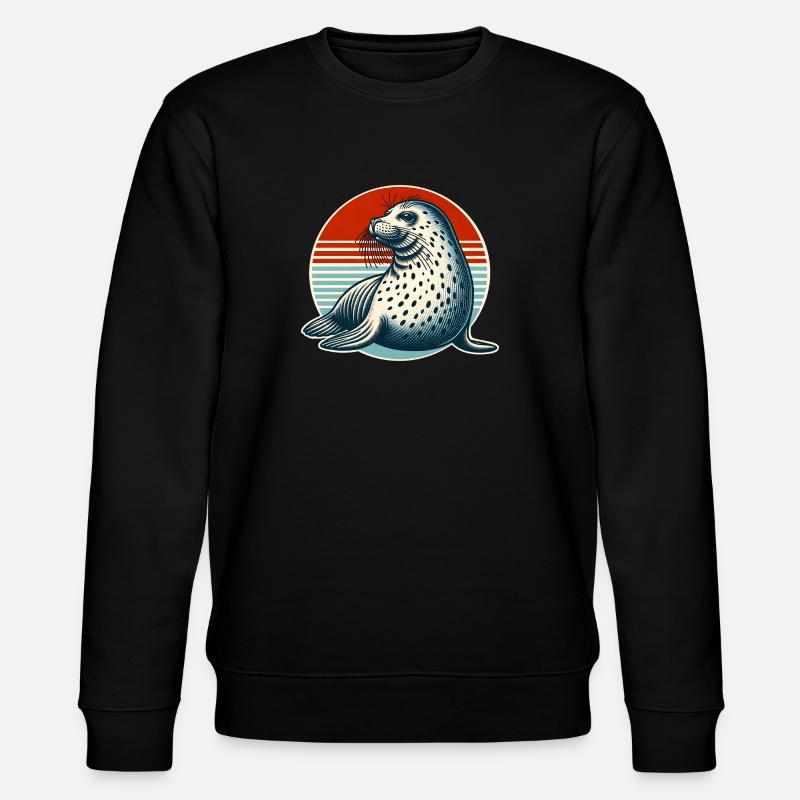 Seal seal - Stanley/Stella CHANGER Unisex Organic Sweatshirt - black