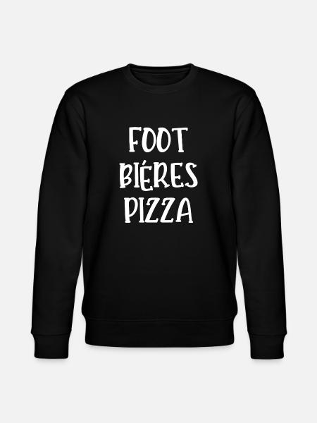 foot bières pizza - Sweat bio CHANGER Stanley/Stella Unisexe - noir