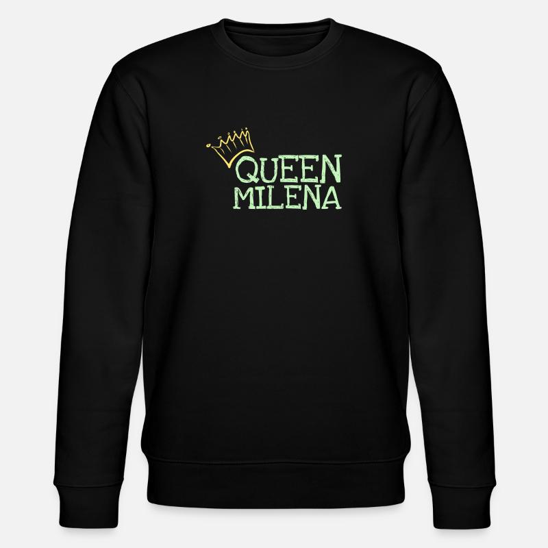First name Milena - Stanley/Stella CHANGER Unisex Organic Sweatshirt - black