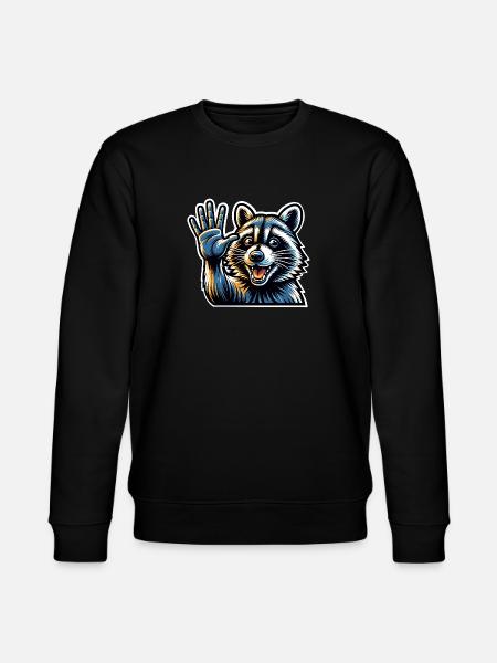Raccoon - Stanley/Stella CHANGER Unisex Organic Sweatshirt - black