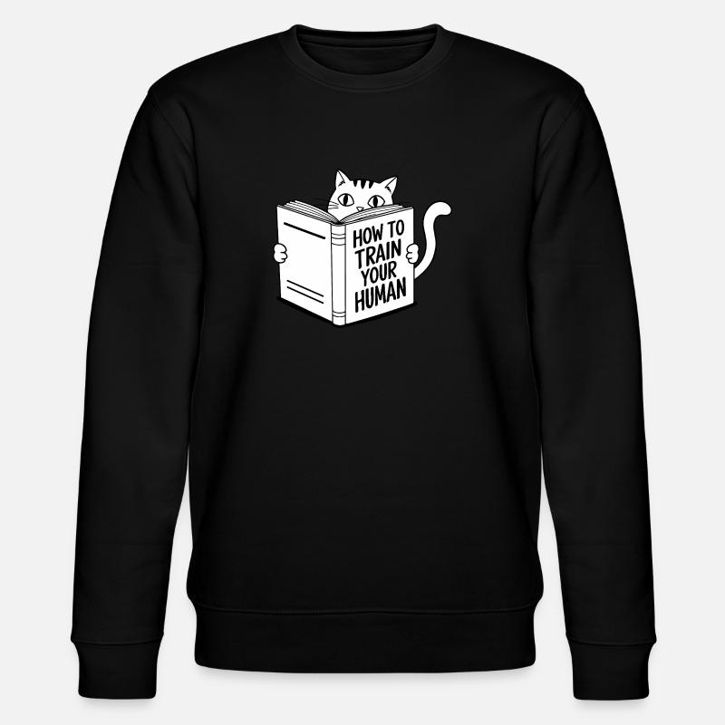 Lustige Katze - Stanley/Stella Unisex Bio-Sweatshirt CHANGER  - Schwarz