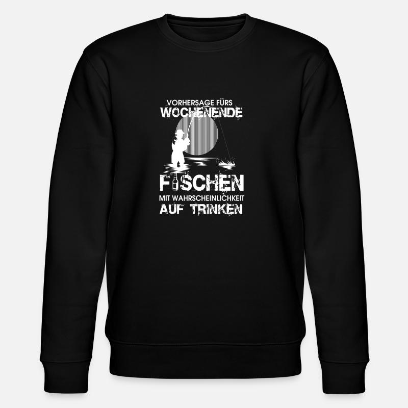 Wochenende- fischen - Stanley/Stella Unisex Bio-Sweatshirt CHANGER  - Schwarz