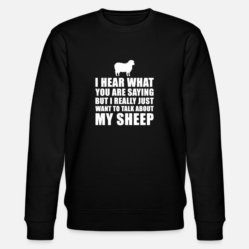 Funny Sheep Gift Idea - Stanley/Stella CHANGER Unisex Organic Sweatshirt - black