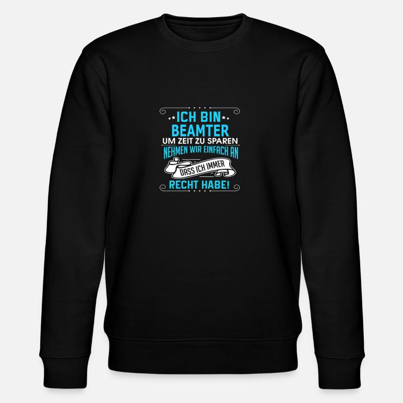 BEAMTER - Stanley/Stella Unisex Bio-Sweatshirt CHANGER  - Schwarz