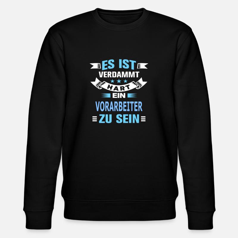 VORARBEITER - Stanley/Stella Unisex Bio-Sweatshirt CHANGER  - Schwarz