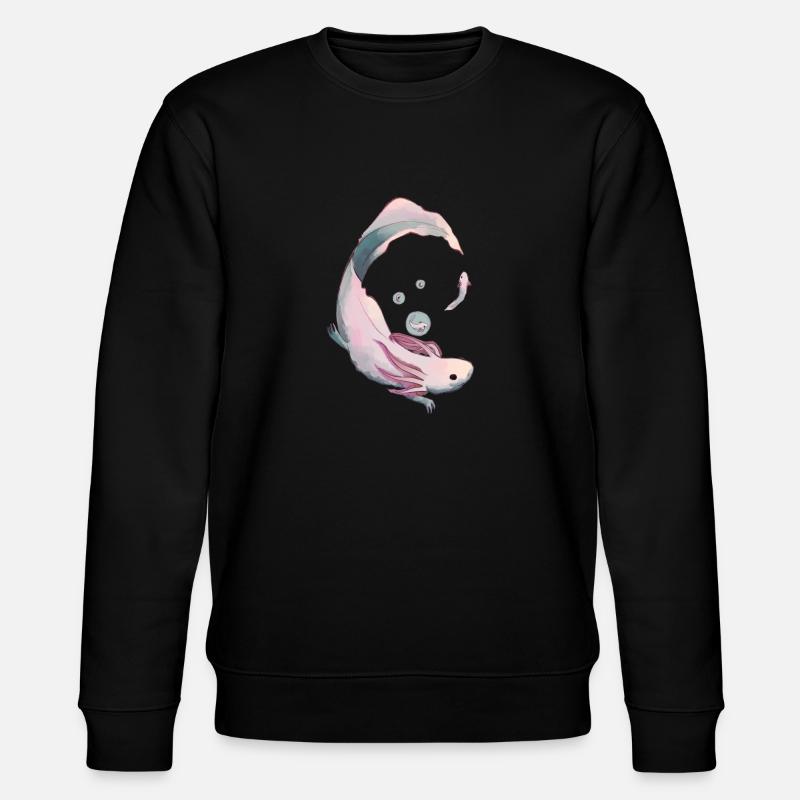 Axolotl Evolution - Stanley/Stella Unisex Bio-Sweatshirt CHANGER  - Schwarz