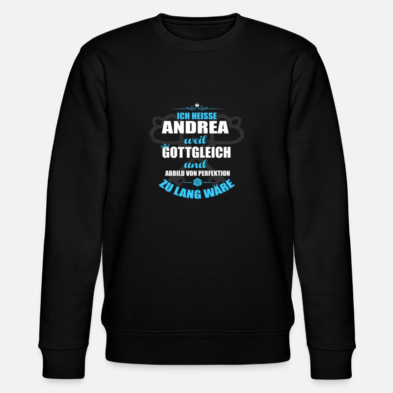 ANDREA-Geschenk - Stanley/Stella Unisex Bio-Sweatshirt CHANGER  - Schwarz
