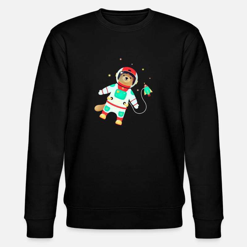 Otter Cosmonaut Suit - Otter Space - Stanley/Stella Unisex Bio-Sweatshirt CHANGER  - Schwarz