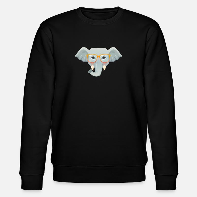 Geek Elephant - Stanley/Stella Unisex Bio-Sweatshirt CHANGER  - Schwarz