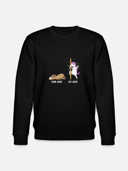 Unicorn hest din moster min tante gave EN - Stanley/Stella økologisk unisex-sweatshirt CHANGER  - sort