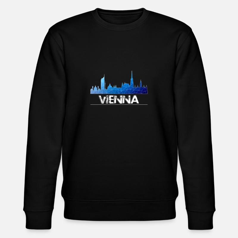 Vienna Skyline - Stanley/Stella Unisex Bio-Sweatshirt CHANGER  - Schwarz