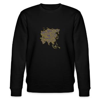 Kontinent Asien - Stanley/Stella Unisex Bio-Sweatshirt CHANGER  - Schwarz - Vorne - Nik (191cm) & Marisol (170cm)