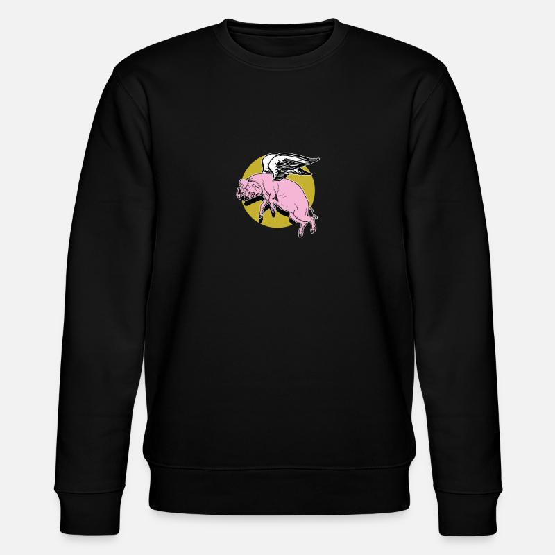 Flying Pig - Stanley/Stella Unisex Bio-Sweatshirt CHANGER  - Schwarz