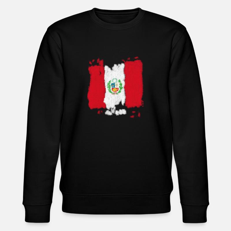 Peru flag - Stanley/Stella CHANGER Unisex Organic Sweatshirt - black