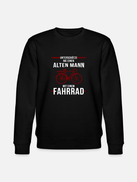 Alter Mann Fahrrad - Stanley/Stella Unisex Bio-Sweatshirt CHANGER - Schwarz