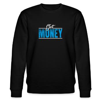 Get money - Stanley/Stella CHANGER Unisex Organic Sweatshirt - black - Front - Nik (191cm) & Marisol (170cm)