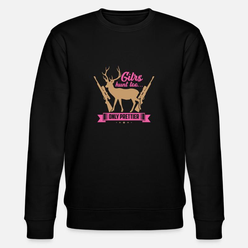 Pretty hunter - Stanley/Stella Unisex Bio-Sweatshirt CHANGER  - Schwarz