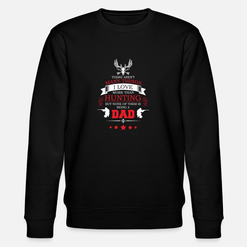 Daddy hunter - Stanley/Stella Unisex Bio-Sweatshirt CHANGER  - Schwarz