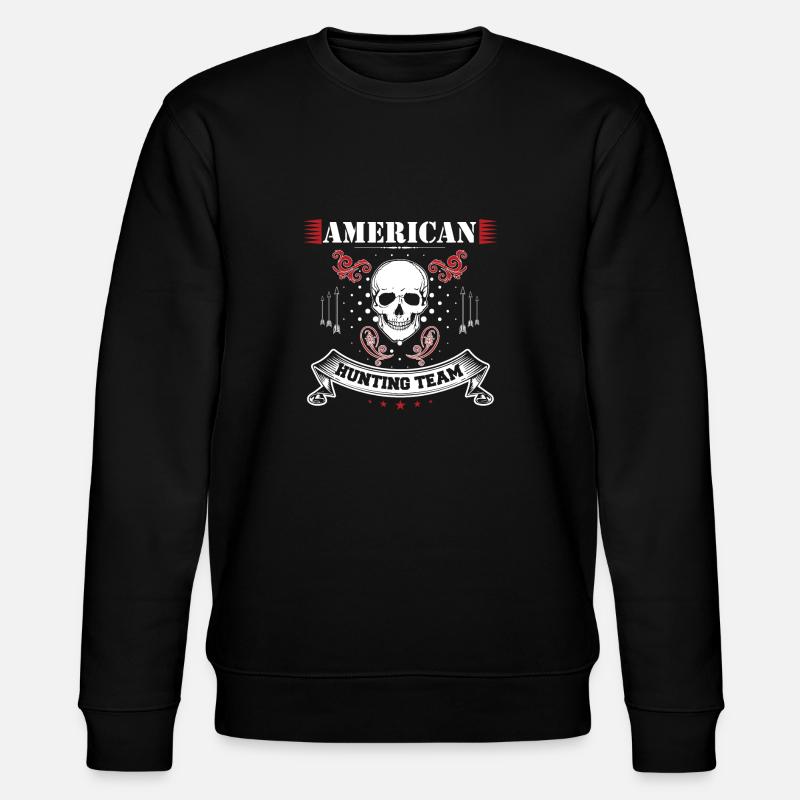 American Hunting Team - Stanley/Stella Unisex Bio-Sweatshirt CHANGER  - Schwarz