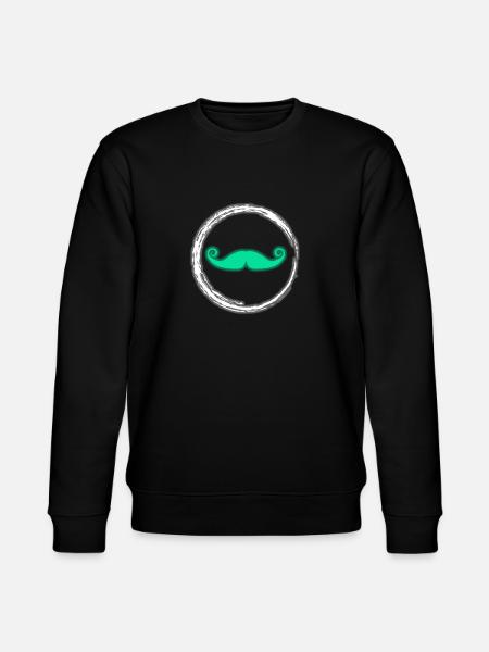 Glühen-Schnurrbart-Neon-Party-glühender Effekt Retro - Stanley/Stella Unisex Bio-Sweatshirt CHANGER  - Schwarz
