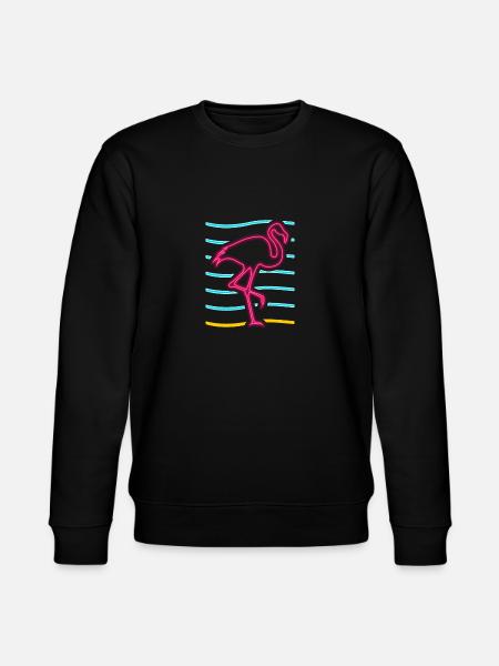 NEON flamingo shirt - Stanley/Stella CHANGER Unisex Organic Sweatshirt - black