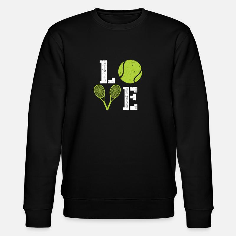 Love Tennis - Stanley/Stella Unisex Bio-Sweatshirt CHANGER  - Schwarz