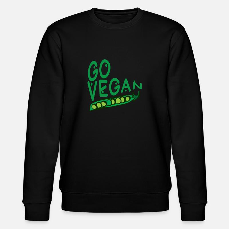 Go Vegan - Stanley/Stella Unisex Bio-Sweatshirt CHANGER  - Schwarz
