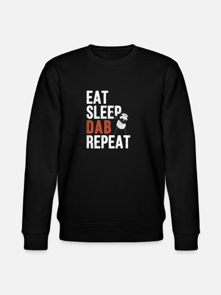 Eating Sleep Dabbing Repeat Gift - Stanley/Stella CHANGER Unisex Organic Sweatshirt - black