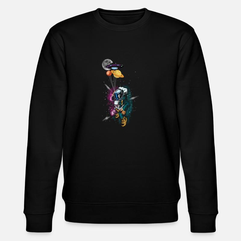 Space Astronaut - Stanley/Stella CHANGER Unisex Organic Sweatshirt - black