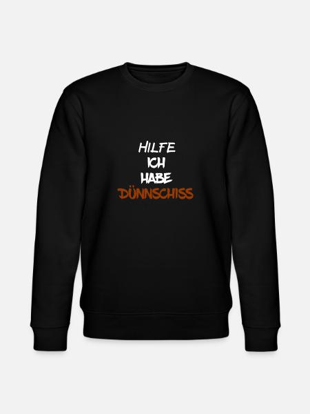DÜNNSCHISS - STINKER - DURCHFALL - SCHEIßE - Stanley/Stella Unisex Bio-Sweatshirt CHANGER - Schwarz