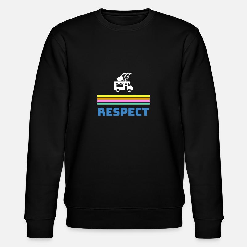 Respect the man in the ice cream van - Stanley/Stella CHANGER Unisex Organic Sweatshirt - black