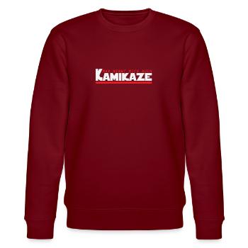 Kamikaze Risk Action - Stanley/Stella CHANGER Unisex Organic Sweatshirt - burgundy - Front - Nik (191cm) & Marisol (170cm)