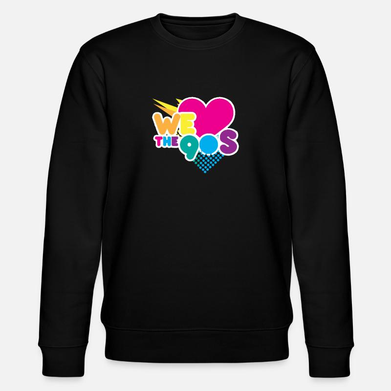 We love the 90's - Stanley/Stella CHANGER Unisex Organic Sweatshirt - black