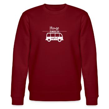 T-shirt Bus Campervan - Home - Sweat bio CHANGER Stanley/Stella Unisexe - bordeaux - Devant - Nik (191cm) & Marisol (170cm)