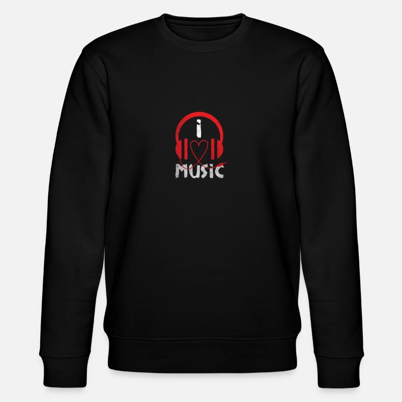 I Love Music - Stanley/Stella Unisex Bio-Sweatshirt CHANGER  - Schwarz