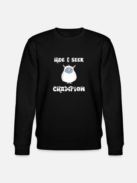 Hide and Seek Yeti - Stanley/Stella CHANGER Unisex Organic Sweatshirt - black