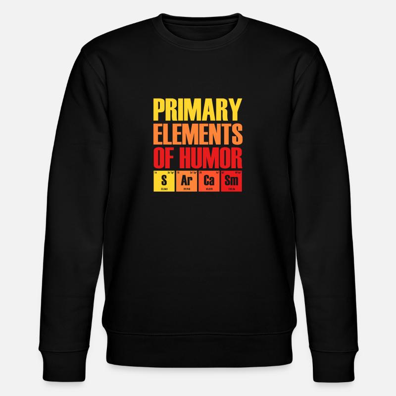 Primary elements of humor - Stanley/Stella Unisex Bio-Sweatshirt CHANGER  - Schwarz