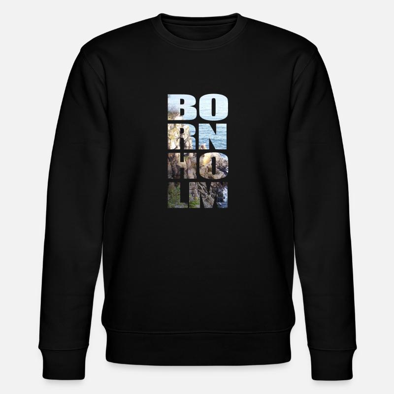 Bornholm Helligdomsklipperne - Stanley/Stella Unisex Bio-Sweatshirt CHANGER  - Schwarz