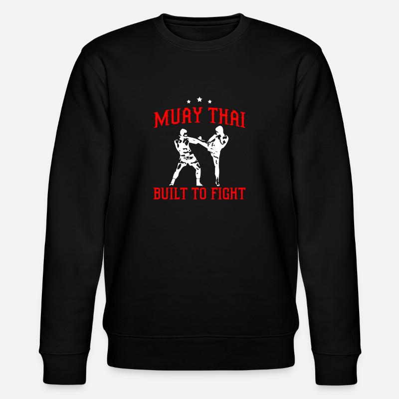 Muay Thai Kämpfer Thai boxing boxer - Stanley/Stella Unisex Bio-Sweatshirt CHANGER  - Schwarz