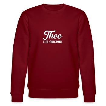 Theo - Stanley/Stella Unisex Bio-Sweatshirt CHANGER  - Burgunderrot - Vorne - Nik (191cm) & Marisol (170cm)