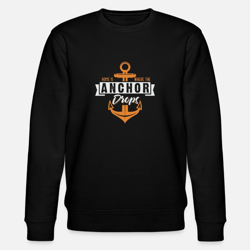 Home Is Where The Anchor Drops - Stanley/Stella Unisex Bio-Sweatshirt CHANGER  - Schwarz