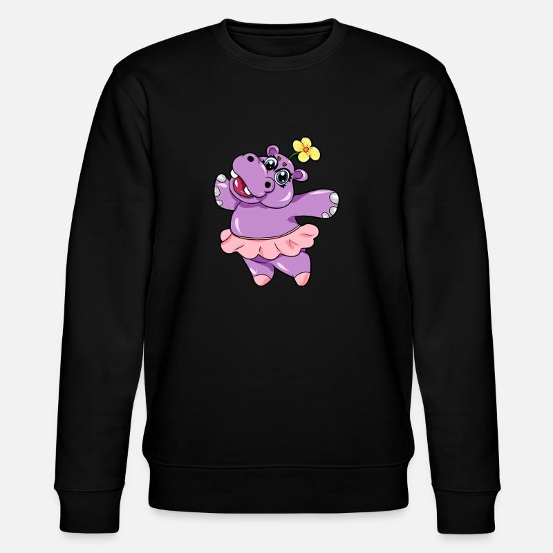 happy hypo heureux hippopotame Tütütü - Sweat bio CHANGER Stanley/Stella Unisexe - noir